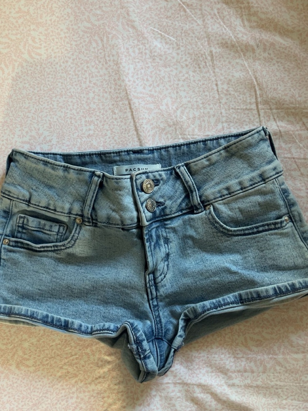 PacSun Light Wash High-Rise Denim Shorts